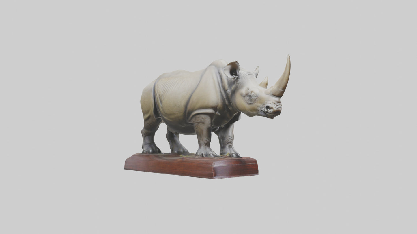 Indian Rhinoceros statue model VR / AR / low-poly
