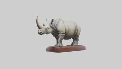 Indian Rhinoceros statue model VR / AR / low-poly