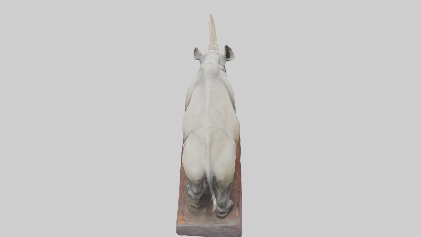Indian Rhinoceros statue model VR / AR / low-poly