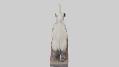 Indian Rhinoceros statue model VR / AR / low-poly