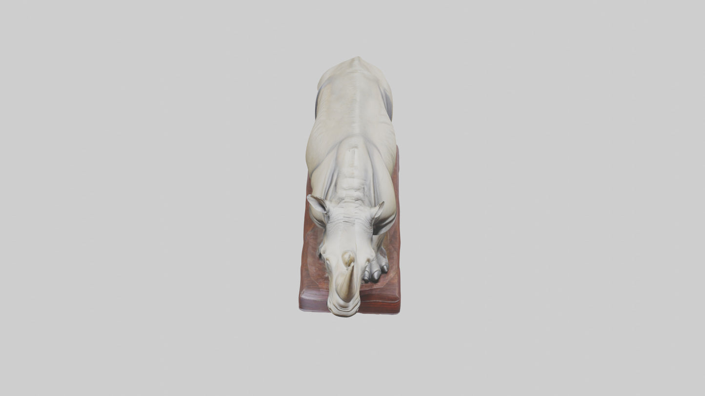 Indian Rhinoceros statue model VR / AR / low-poly