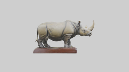 Indian Rhinoceros statue model VR / AR / low-poly