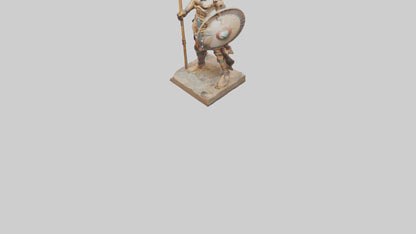 3D model Indian warrior statue model VR / AR / low-poly