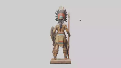 3D model Indian warrior statue model VR / AR / low-poly