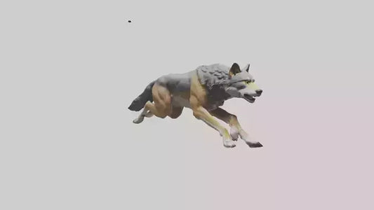 3D model Indian Wolf running model VR / AR / low-poly
