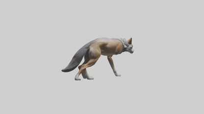 3D model Indian Wolf stalking model VR / AR / low-poly