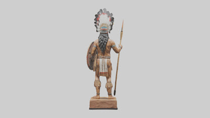 3D model Indigenous Warrior statue model VR / AR / low-poly