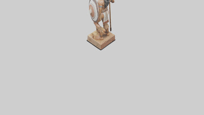 3D model Indigenous Warrior statue model VR / AR / low-poly