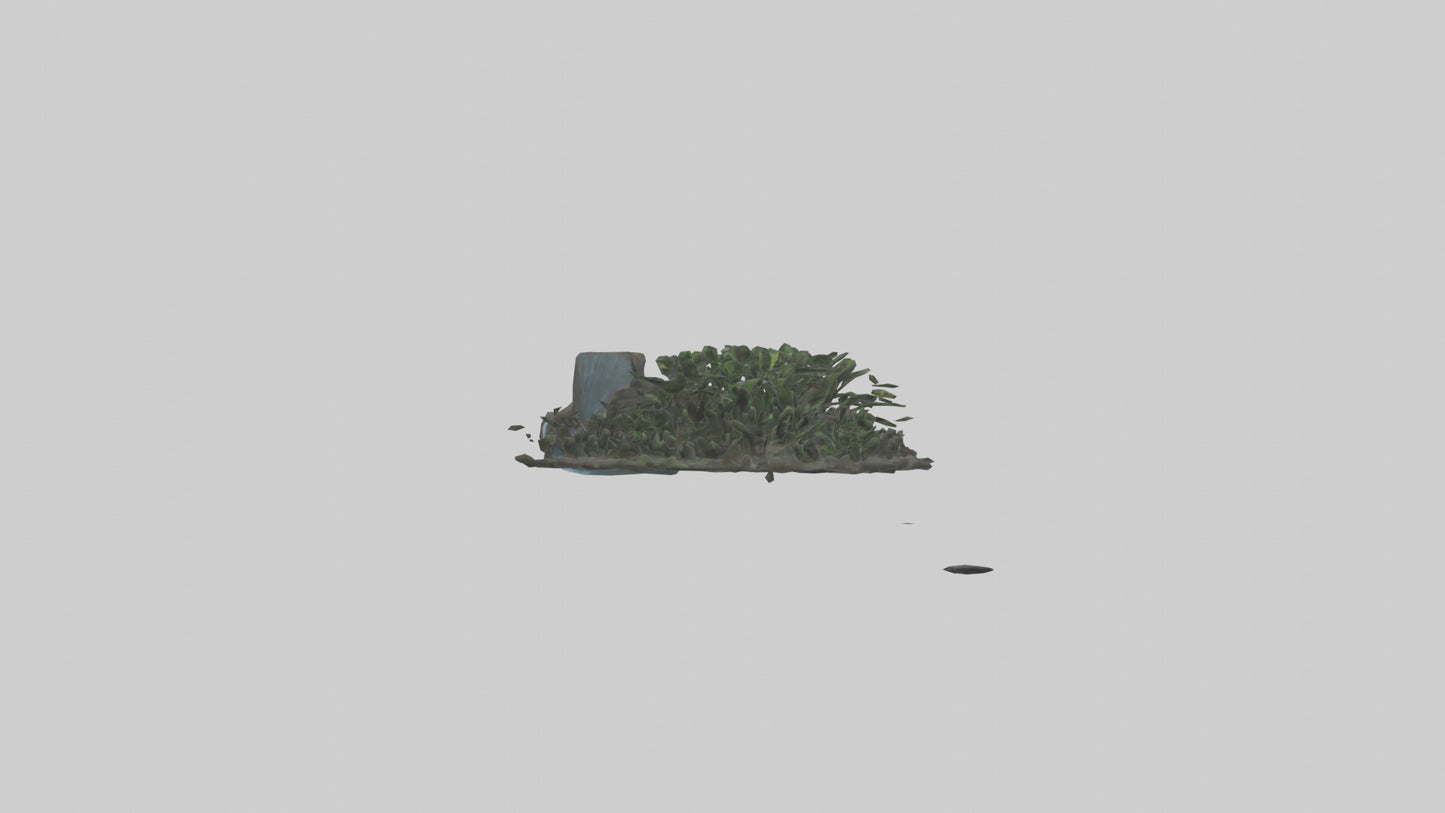 3D model Indoor waterfall model VR / AR / low-poly