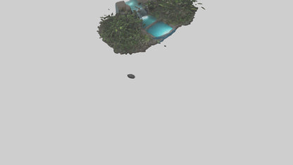 3D model Indoor waterfall model VR / AR / low-poly