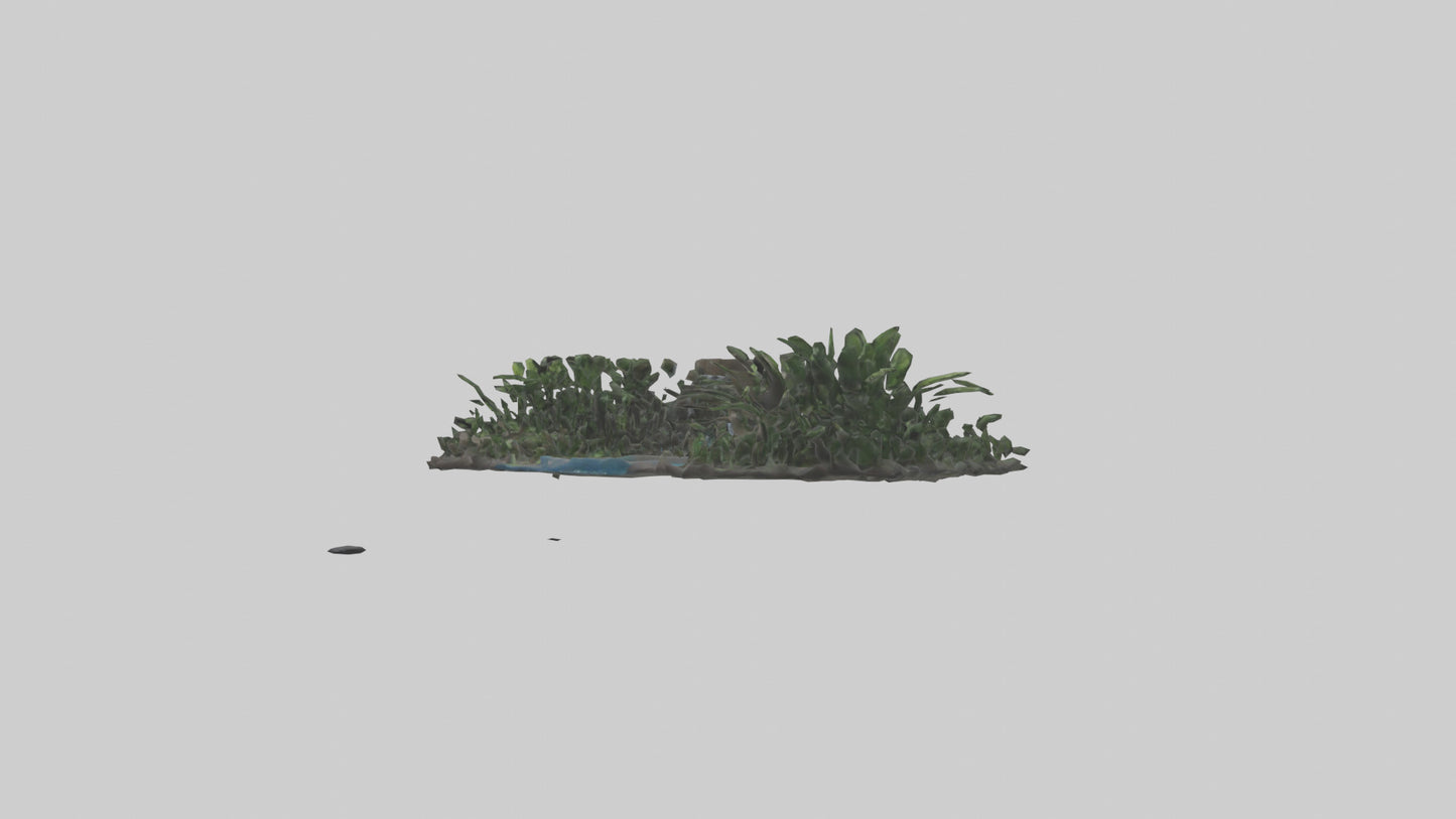 3D model Indoor waterfall model VR / AR / low-poly