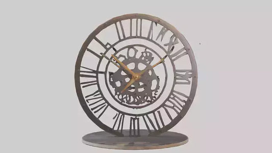 Industrial Style Wall Clock model VR / AR / low-poly