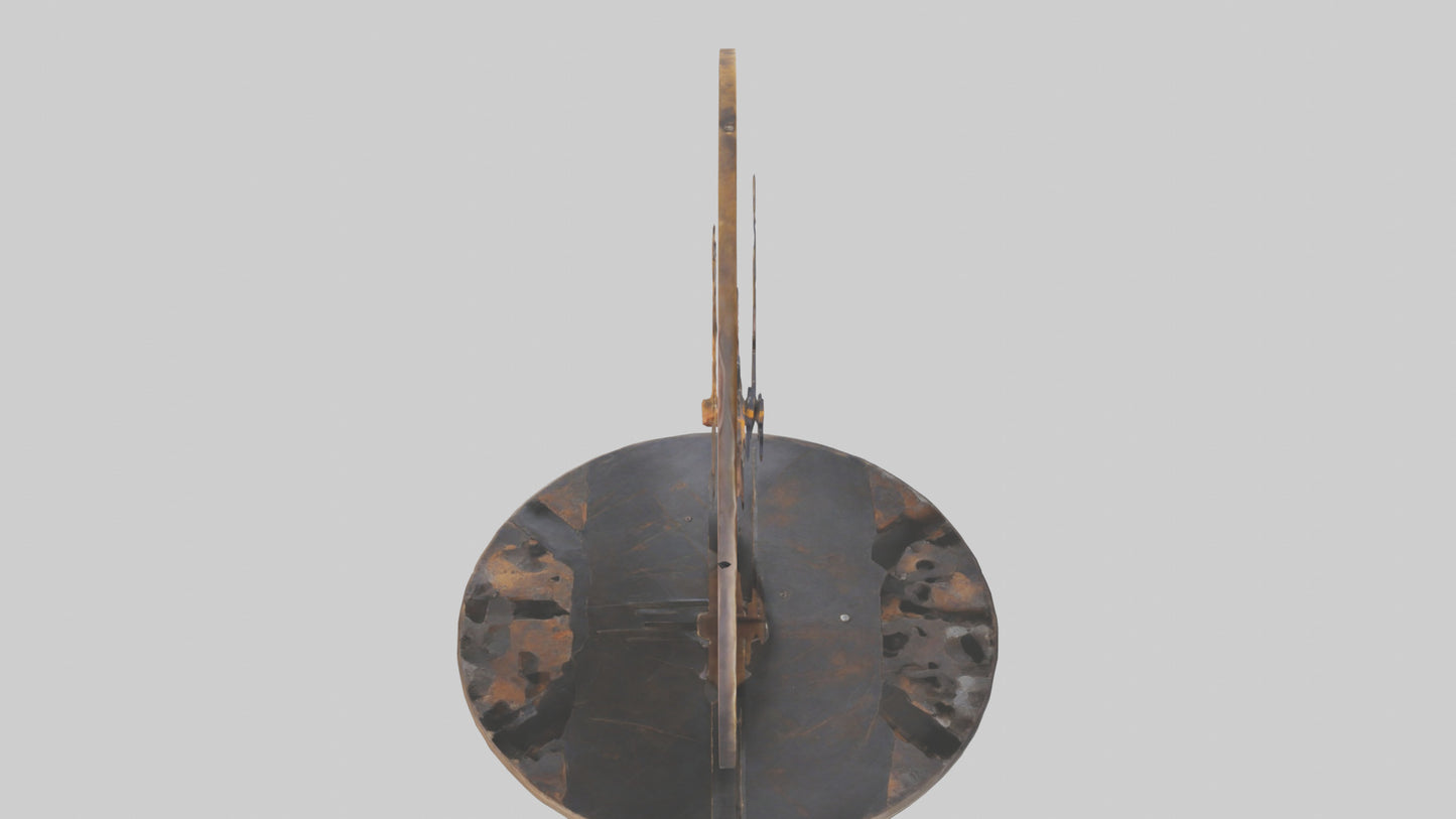 Industrial Style Wall Clock model VR / AR / low-poly