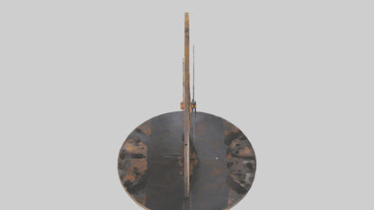 Industrial Style Wall Clock model VR / AR / low-poly