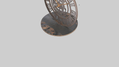 Industrial Style Wall Clock model VR / AR / low-poly
