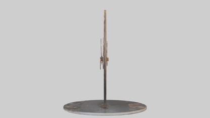 Industrial Style Wall Clock model VR / AR / low-poly