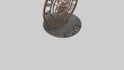 Industrial Style Wall Clock model VR / AR / low-poly