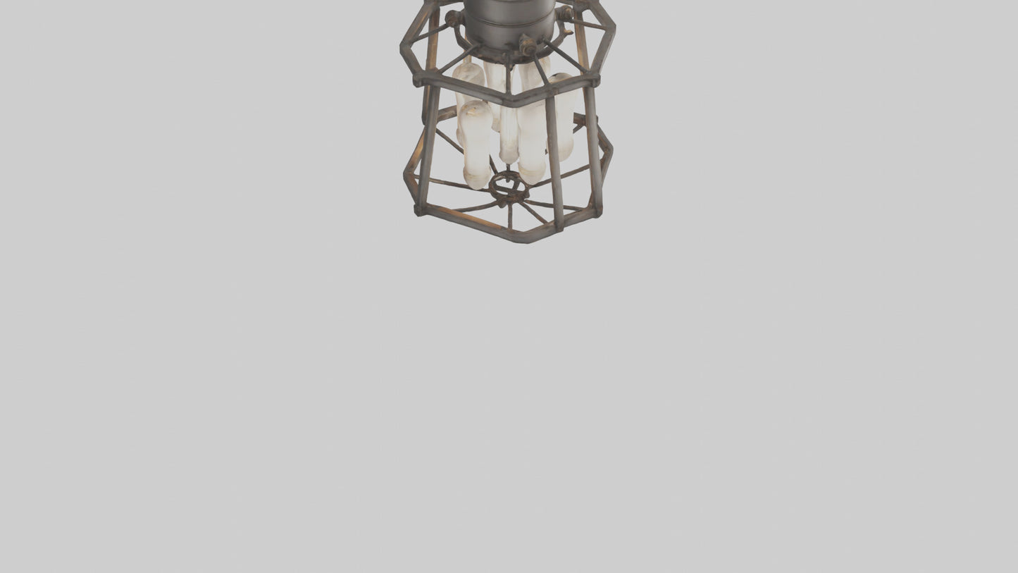 Industrialstyle light fixture model VR / AR / low-poly