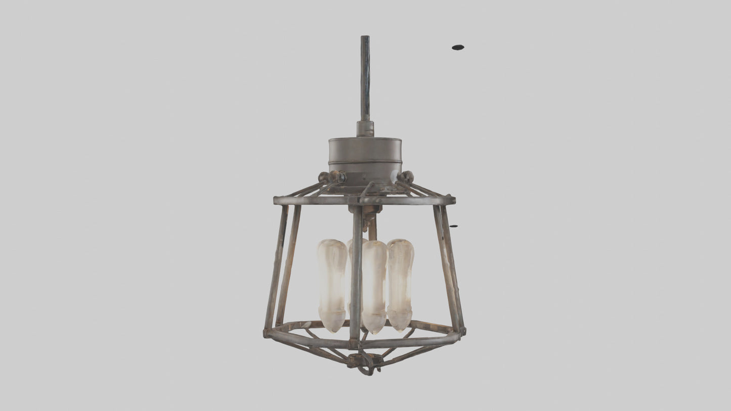 Industrialstyle light fixture model VR / AR / low-poly