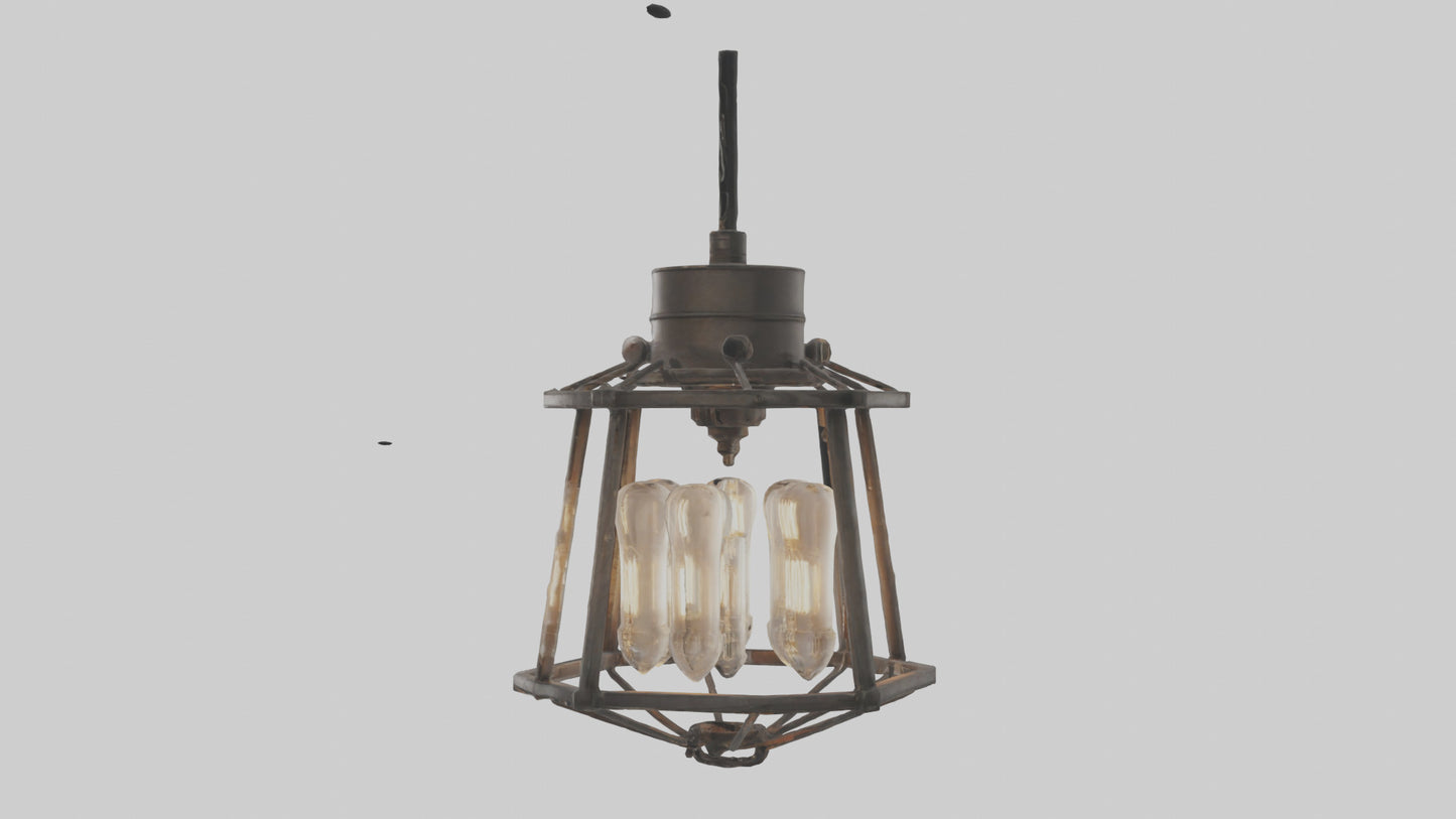 Industrialstyle light fixture model VR / AR / low-poly