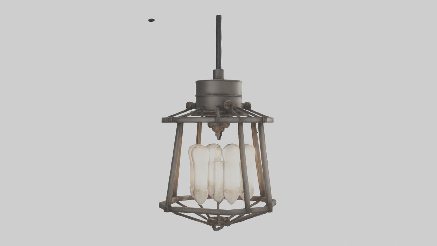 Industrialstyle light fixture model VR / AR / low-poly