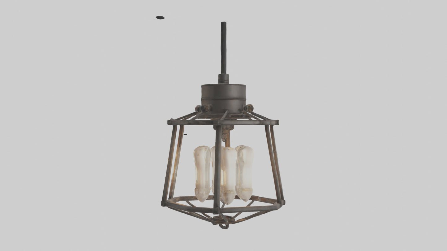 Industrialstyle light fixture model VR / AR / low-poly