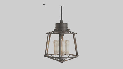 Industrialstyle light fixture model VR / AR / low-poly