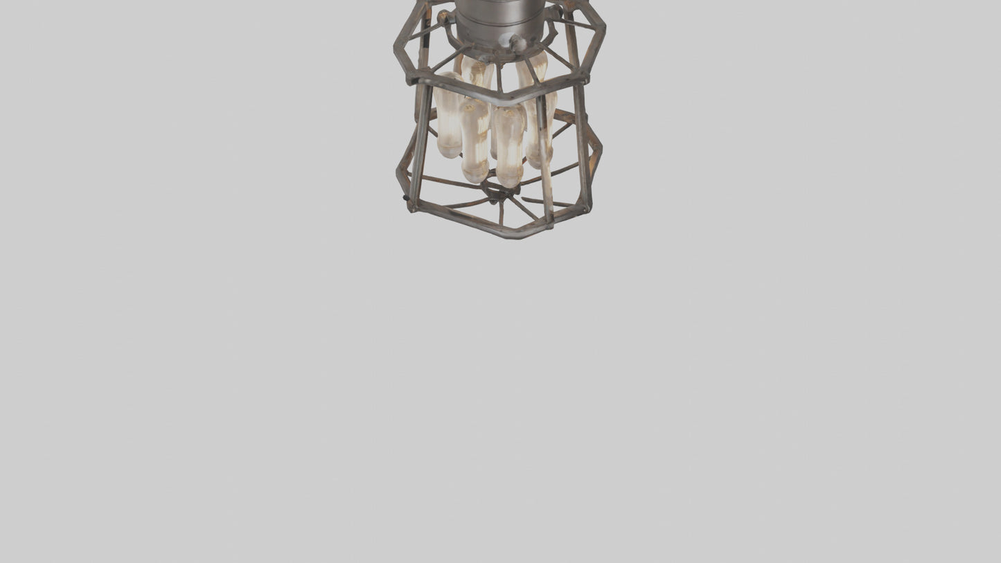Industrialstyle light fixture model VR / AR / low-poly