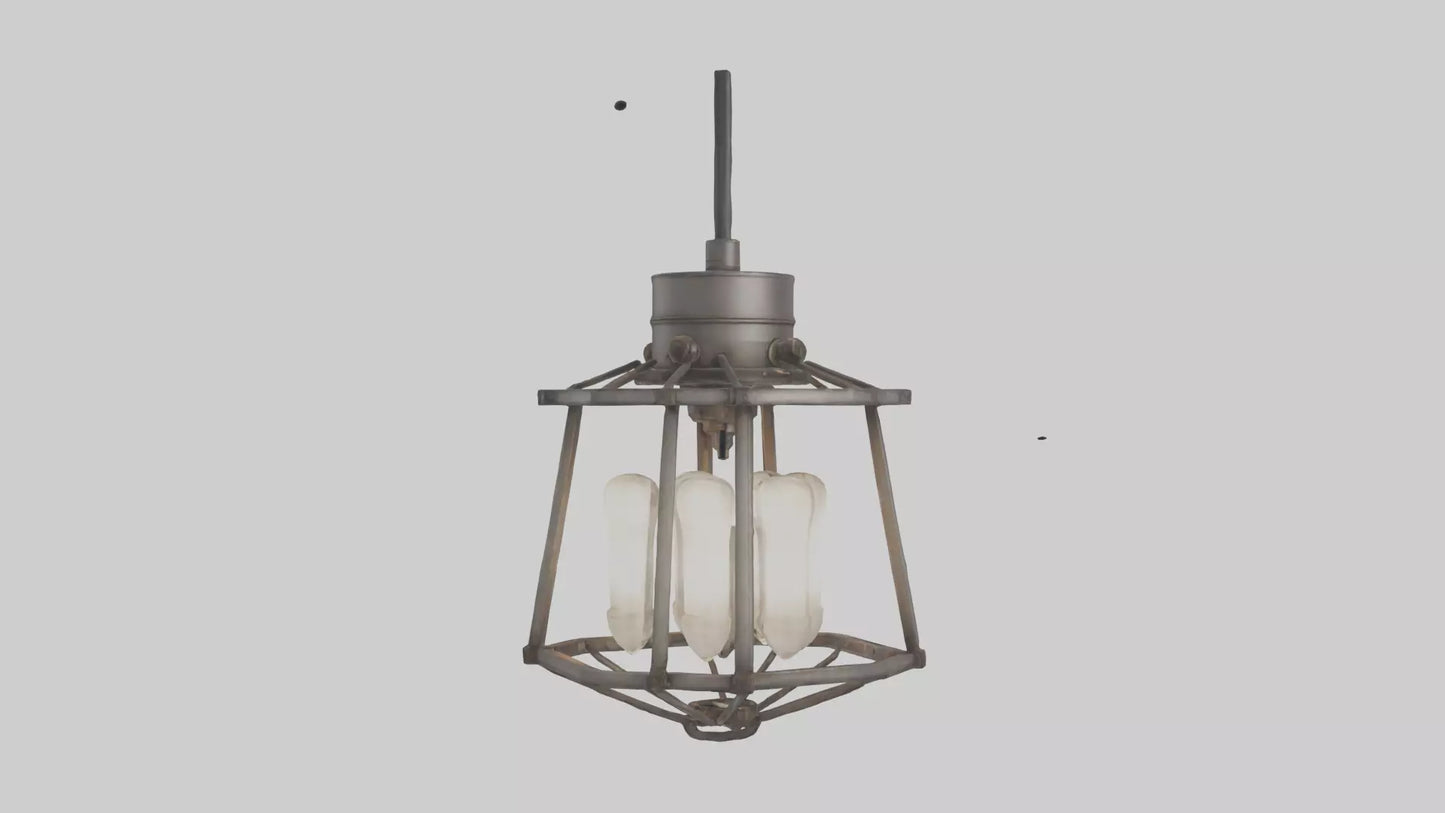 Industrialstyle light fixture model VR / AR / low-poly