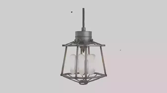 Industrialstyle light fixture model VR / AR / low-poly