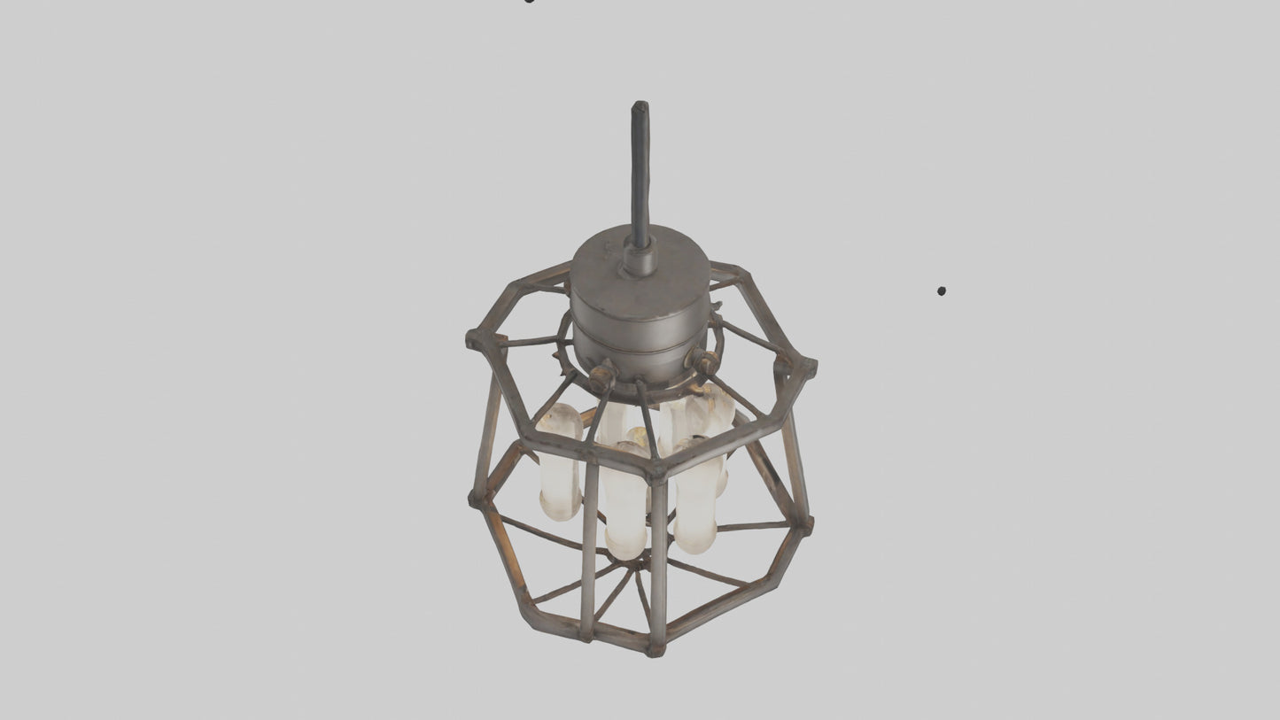 Industrialstyle light fixture model VR / AR / low-poly
