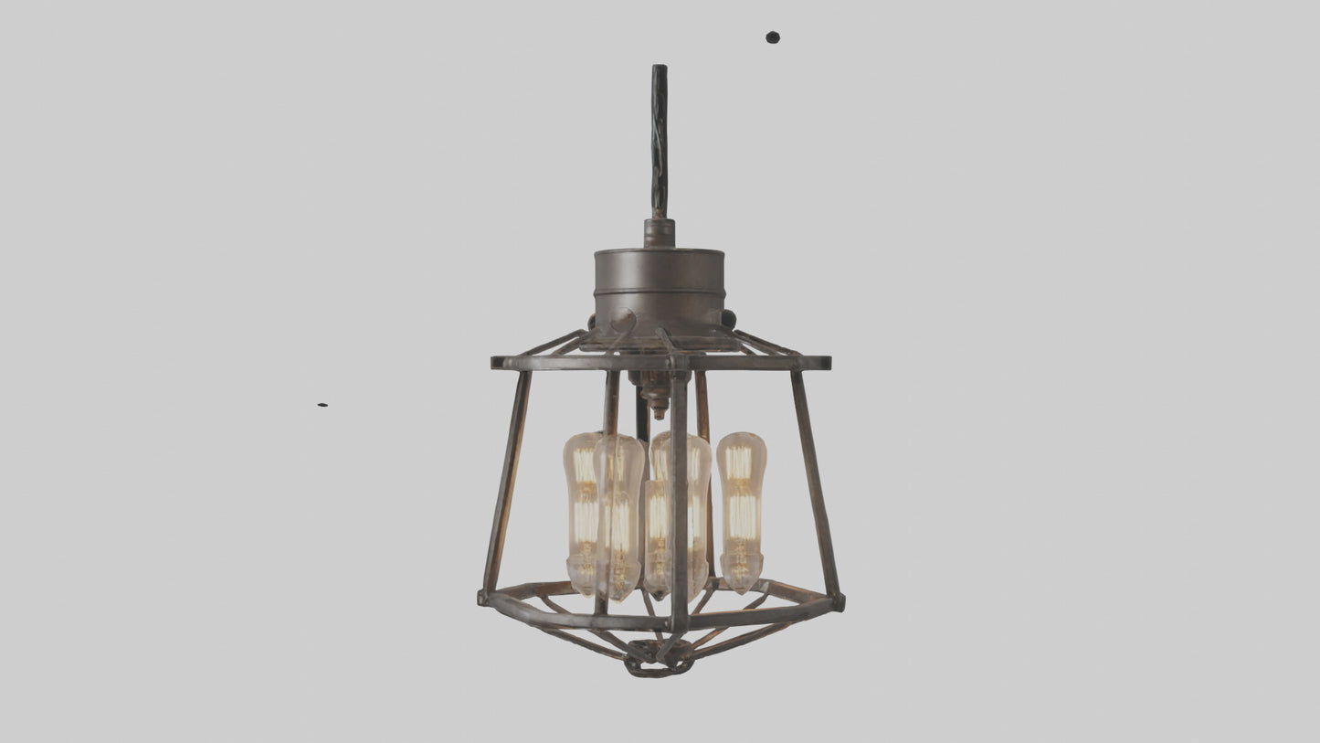 Industrialstyle light fixture model VR / AR / low-poly