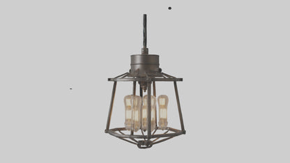 Industrialstyle light fixture model VR / AR / low-poly