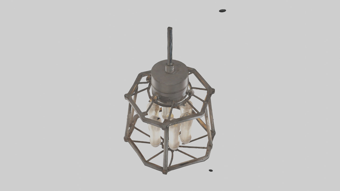 Industrialstyle light fixture model VR / AR / low-poly