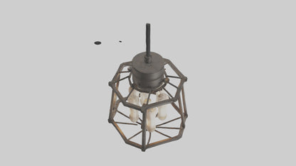 Industrialstyle light fixture model VR / AR / low-poly