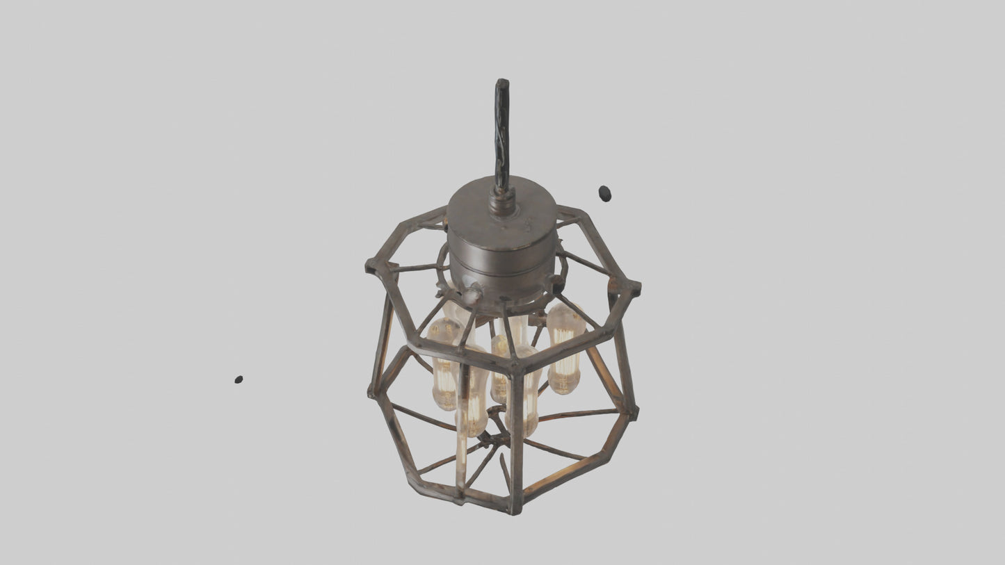 Industrialstyle light fixture model VR / AR / low-poly