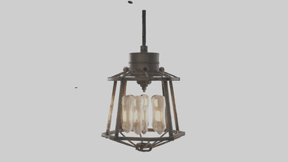 Industrialstyle light fixture model VR / AR / low-poly