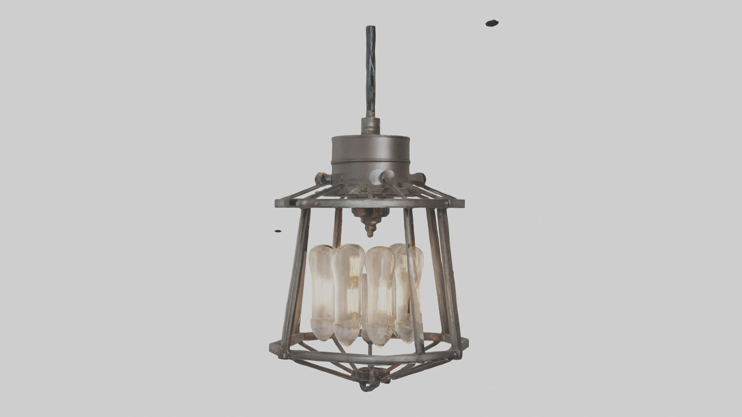 Industrialstyle light fixture model VR / AR / low-poly