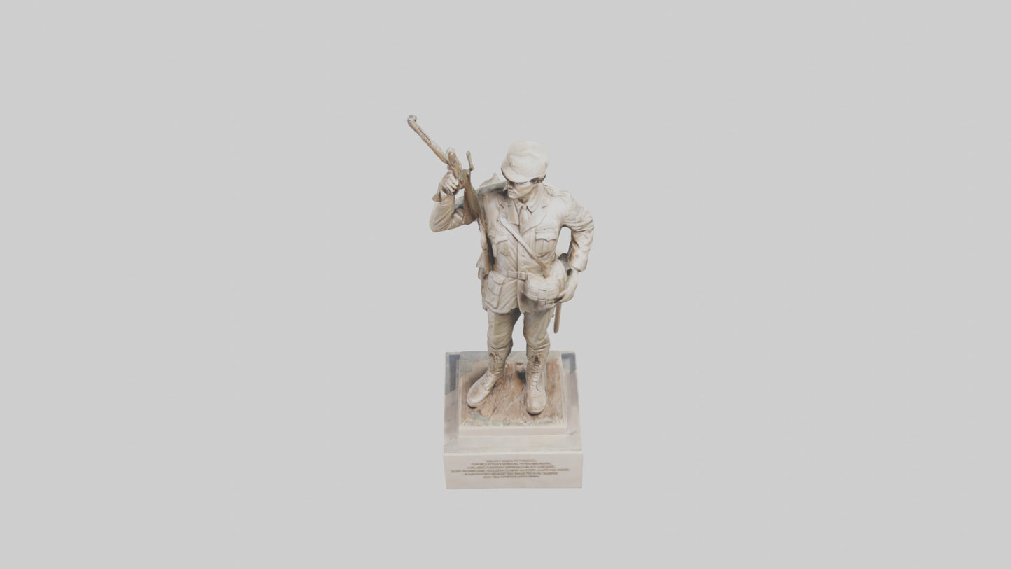 Infantry Memorial statue model VR / AR / low-poly