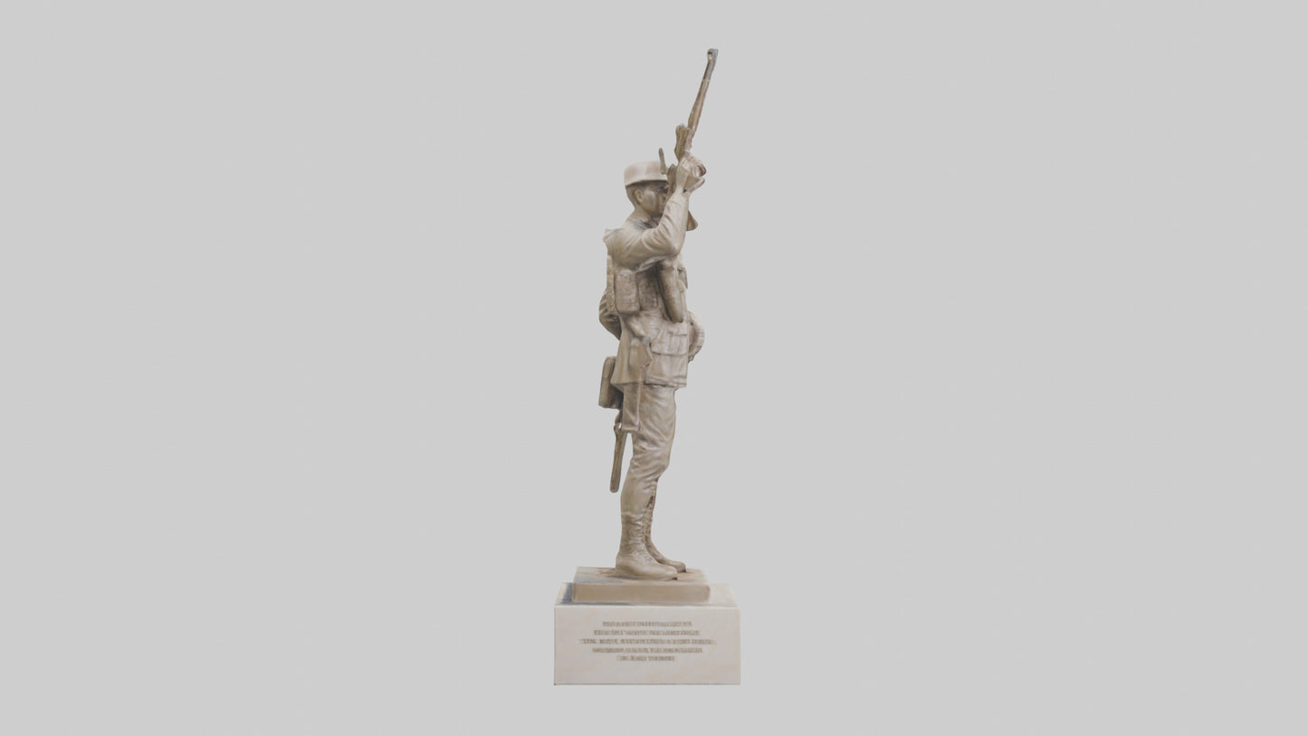 Infantry Memorial statue model VR / AR / low-poly