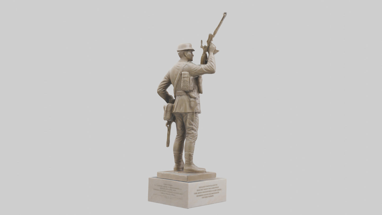 Infantry Memorial statue model VR / AR / low-poly