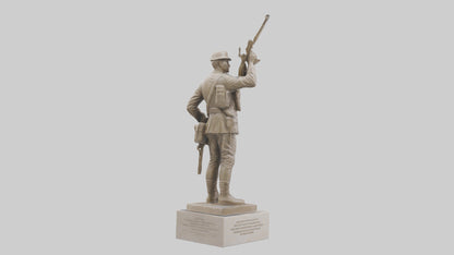 Infantry Memorial statue model VR / AR / low-poly