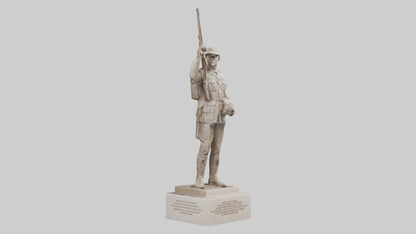 Infantry Memorial statue model VR / AR / low-poly