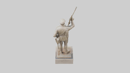 Infantry Memorial statue model VR / AR / low-poly