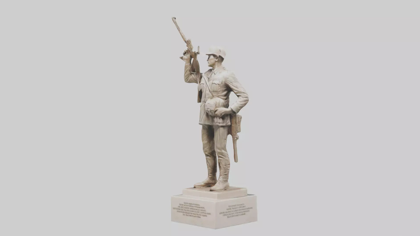 Infantry Memorial statue model VR / AR / low-poly
