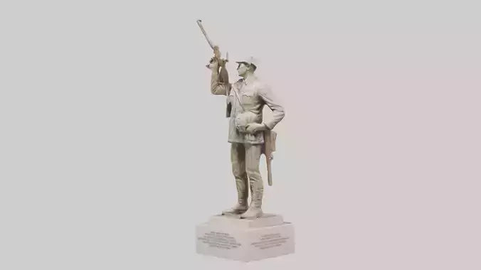 Infantry Memorial statue model VR / AR / low-poly