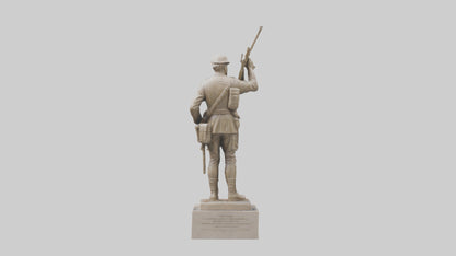 Infantry Memorial statue model VR / AR / low-poly
