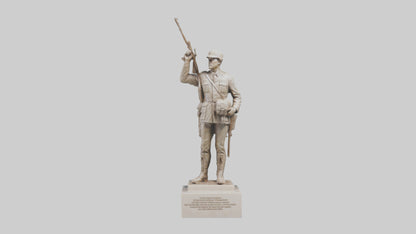 Infantry Memorial statue model VR / AR / low-poly