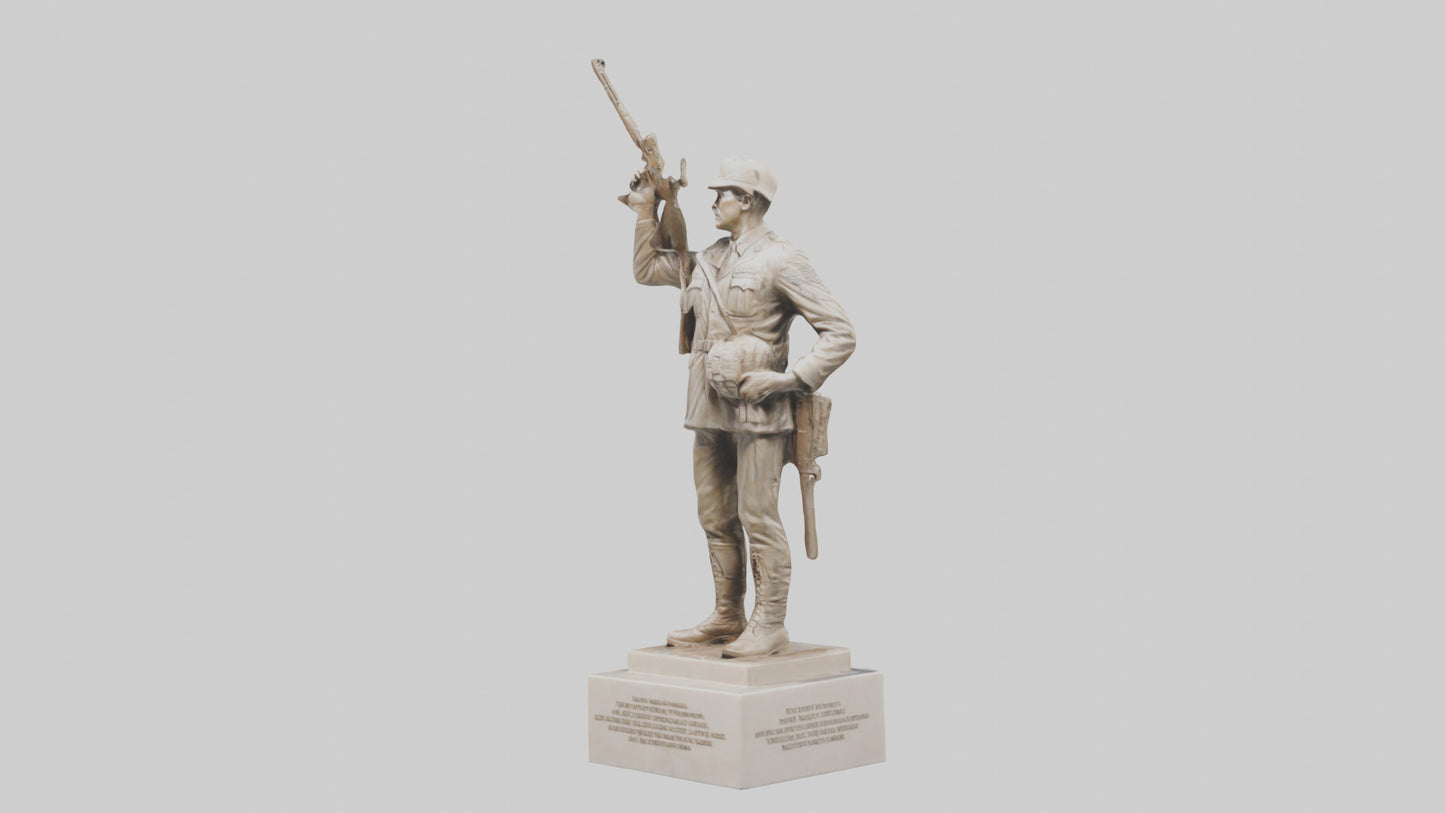 Infantry Memorial statue model VR / AR / low-poly