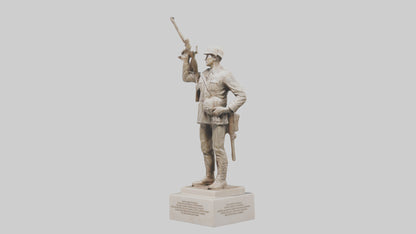 Infantry Memorial statue model VR / AR / low-poly